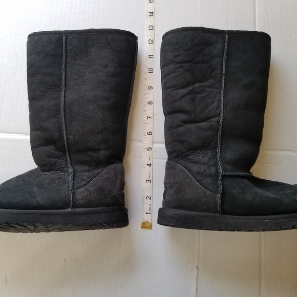 🌸‎ UGG | Classic Tall II Suede Sherpa lined Boots, size 6, Black - Picture 6 of 12